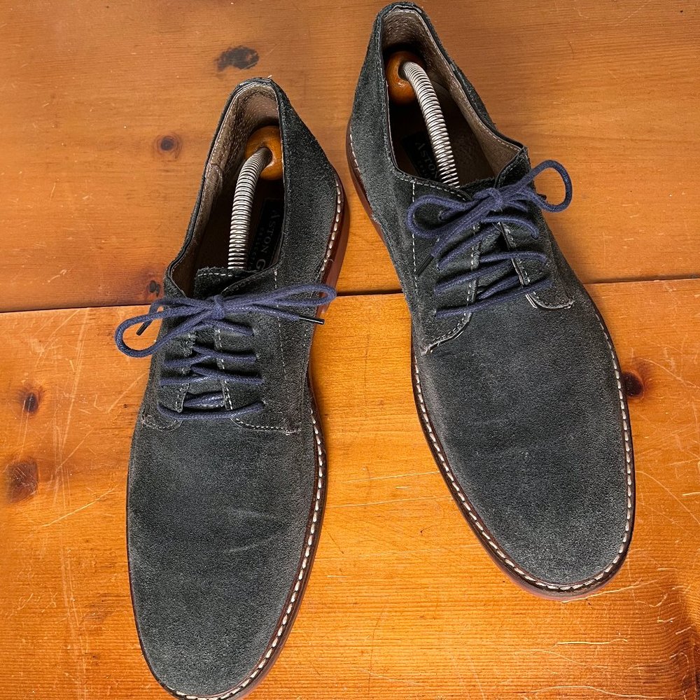 Aston Grey Suede Oxford Shoes